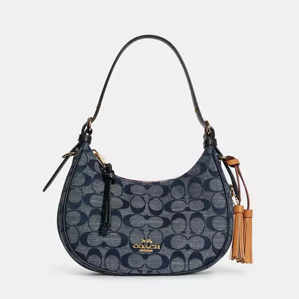 Coach Blue Signature Shoulder Bag